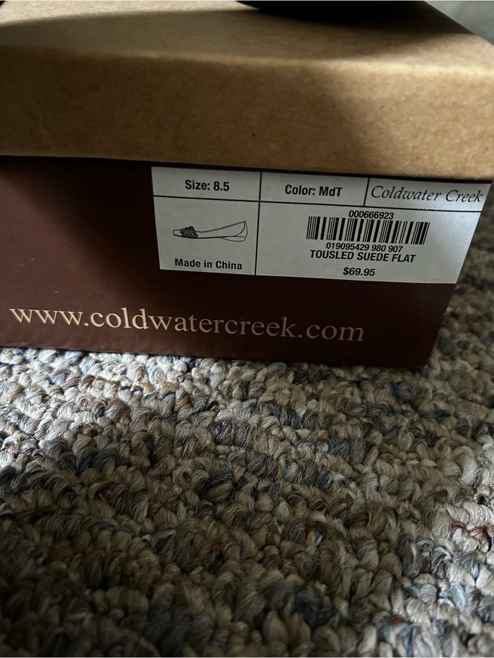 Coldwater Creek Teal Satin Fringe Ballet Flats, NWT Size 8.5M - Picture 4 of 7